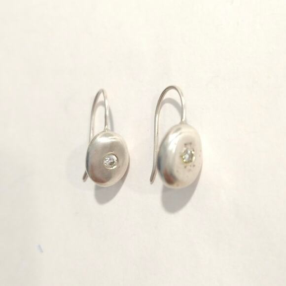 925 Sterling Silver Threader Drop Earrings Round Cut CZ Hook Canada Jewelry Lot - Picture 5 of 9